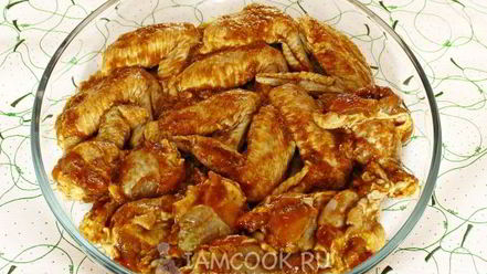 Рецепт куриных крылышек в соево-чесночном маринаде