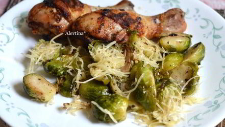 Рецепт куриных ножек с брюссельской капустой