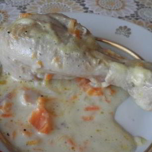 Рецепт Куриных ножек в сырном соусе