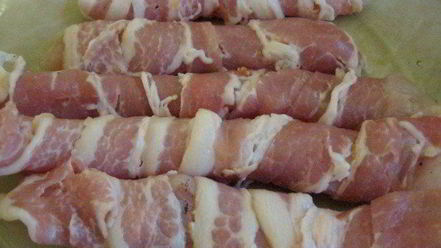 Рецепт куриных палочек в беконе