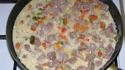 Рецепт куриных желудочков с овощами