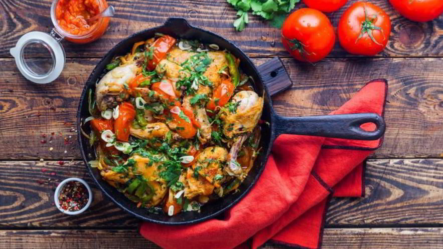 Рецепт курицы на сковороде по-абхазски