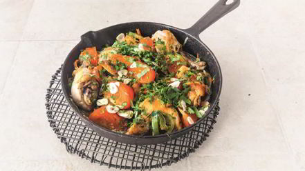 Рецепт курицы на сковороде по-абхазски