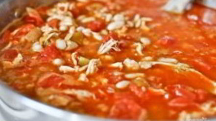 Рецепт курицы с консервированной фасолью