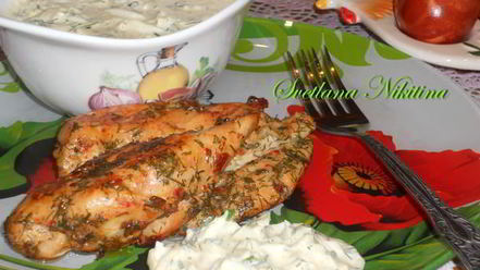 Рецепт курицы с яичным соусом