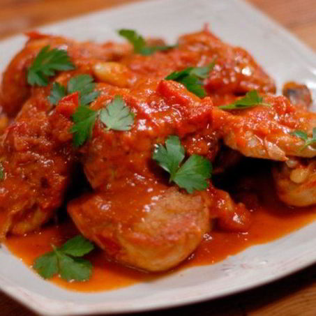 Рецепт Курицы в томатном соусе в духовке