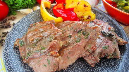 Рецепт пряной говядины на углях