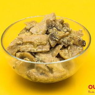 Рецепт Свинины обжаренной в шампиньонах со сливками