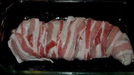 Рецепт свинины в беконе