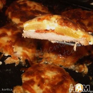 Рецепт Свиных отбивных под ананасовой шубой