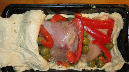 Рецепт цыпленка в хлебном тесте