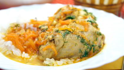 Рецепт Тушеной курицы