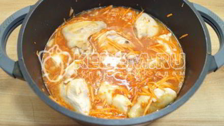 Рецепт тушеной курицы