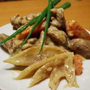 Рецепт Тушеной телятины с грибами