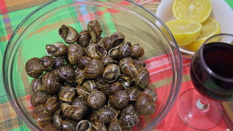 Рецепт улиток, жареных с розмарином