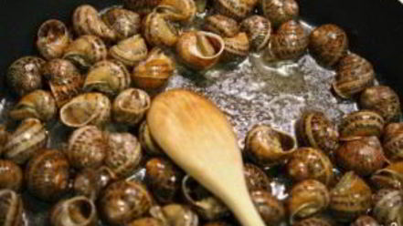 Рецепт улиток, жареных с розмарином