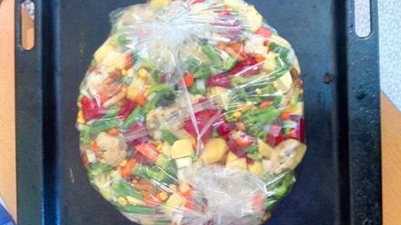 Рецепт овощей в рукаве в духовке гарнир праздничный