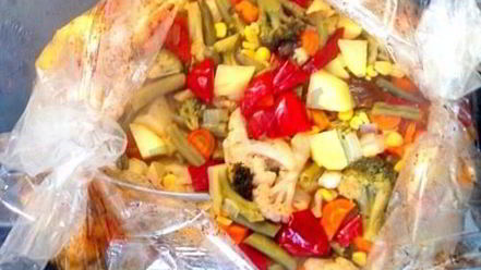 Рецепт овощей в рукаве в духовке гарнир праздничный