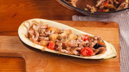 Рецепт баклажанов, фаршированных рубленой говядиной и каперсами