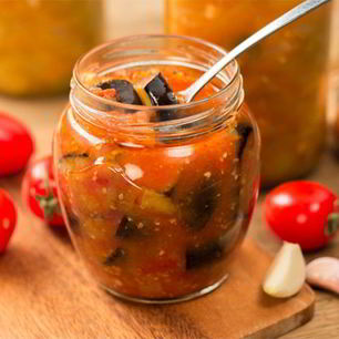 Рецепт Баклажанов с помидорами и морковкой