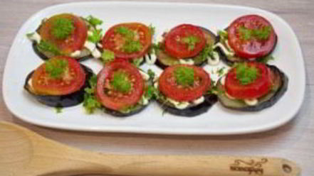 Рецепт баклажанов с помидорами