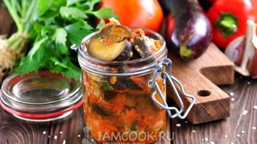 Рецепт баклажанов тушеных с помидорами и чесноком