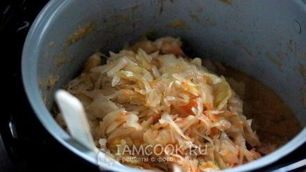 Рецепт капусты, тушеной в сметанно-томатном соусе