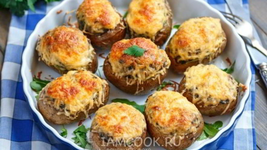 Рецепт картофеля, фаршированного грибами
