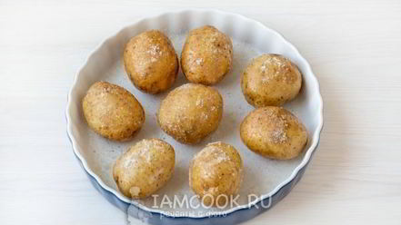 Рецепт картофеля, фаршированного грибами