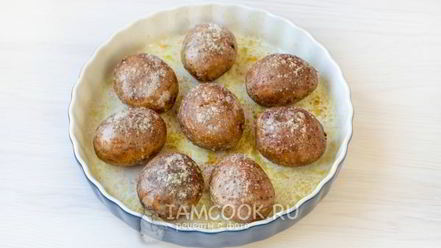 Рецепт картофеля, фаршированного грибами