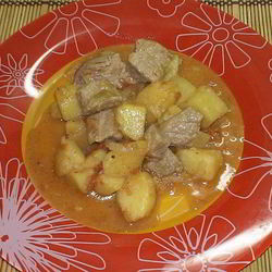 Рецепт Картофеля, тушенного со свининой и помидорами