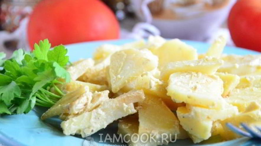Рецепт картофеля, запеченного в сметане