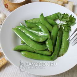 Рецепт Обжаренного стручкового гороха