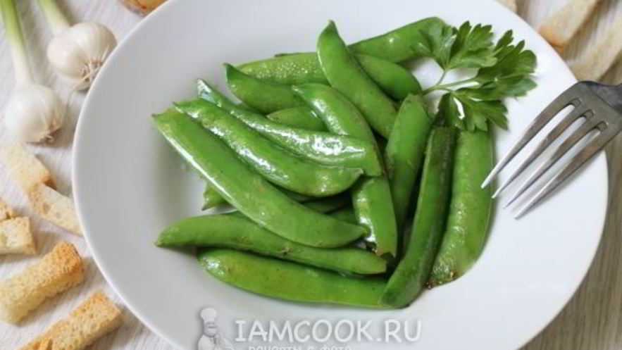 Рецепт обжаренного стручкового гороха