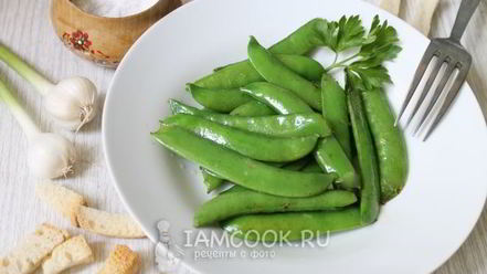 Рецепт обжаренного стручкового гороха