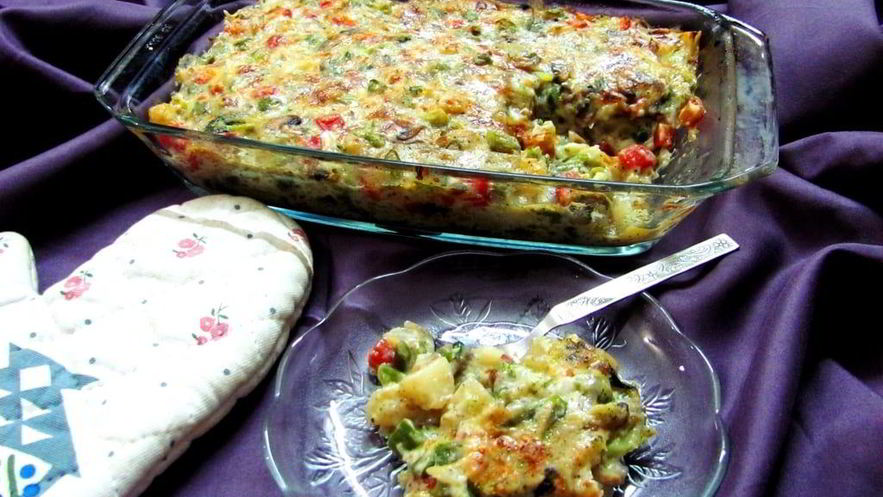 Рецепт овощей в духовке под сыром