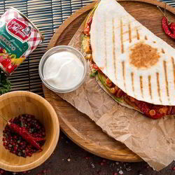 Рецепт Овощной кесадильи с красной фасолью