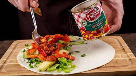 Рецепт овощной кесадильи с красной фасолью