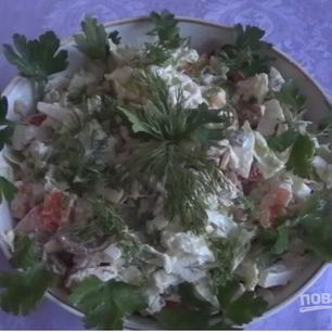 Рецепт Пекинской капусты с курицей и грибами