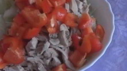 Рецепт пекинской капусты с курицей и грибами