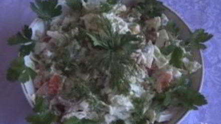 Рецепт пекинской капусты с курицей и грибами