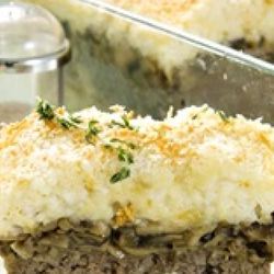 Рецепт Рисового гратен с мясом и грибами