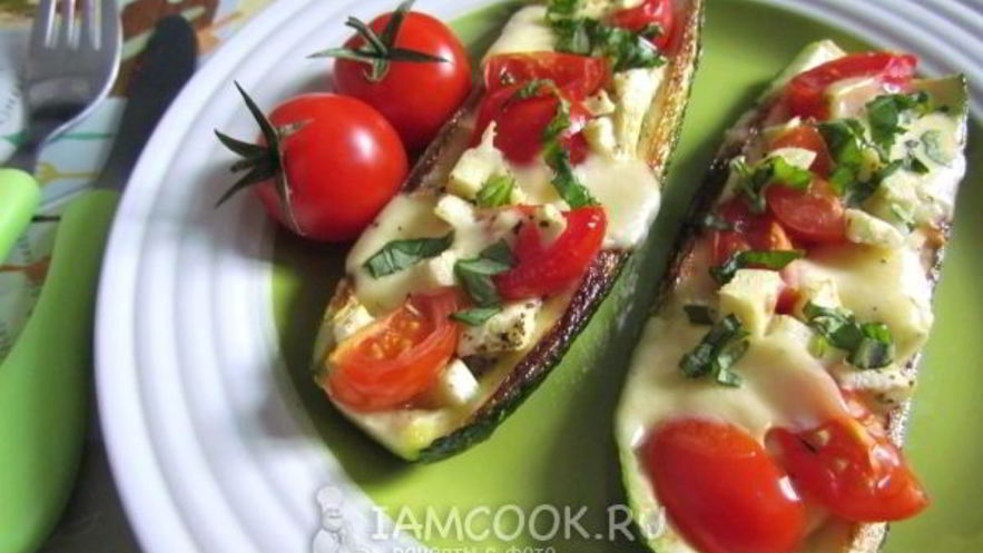 Рецепт цукини запеченные с моцареллой и черри