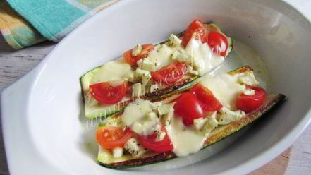 Рецепт цукини запеченные с моцареллой и черри