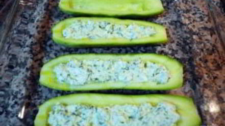 Рецепт цукини, запеченные с начинкой