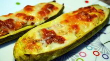 Рецепт цукини, запеченные с начинкой