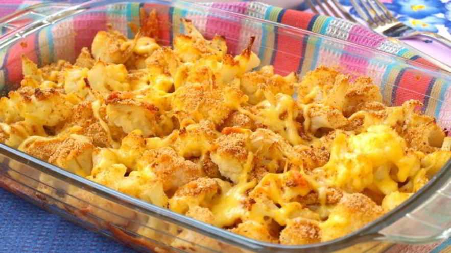 Рецепт цветной капусты запеченной в панировочных сухарях