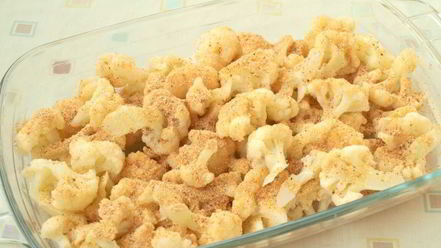 Рецепт цветной капусты запеченной в панировочных сухарях