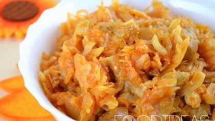 Рецепт Тушеной капусты с грибами