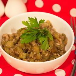 Рецепт Тушеных баклажанов с фаршем